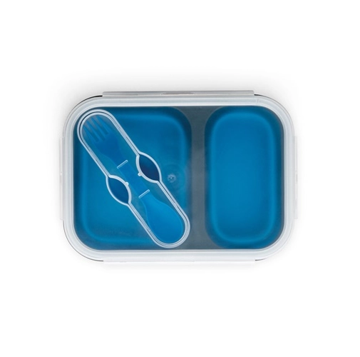 blue DILL. Fiambrer. Fiambrera hermética retráctil de silicona y PP (480 y 760 mL)