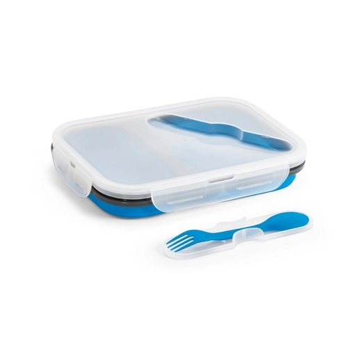 blue DILL. Fiambrer. Fiambrera hermética retráctil de silicona y PP (480 y 760 mL)