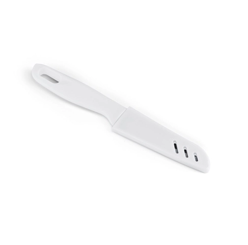 white MIKUS. Cuchillo de acero inoxidable y PP
