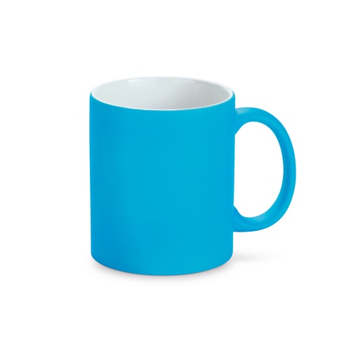 azul claro LYNCH. Taza de cerámica 350 mL