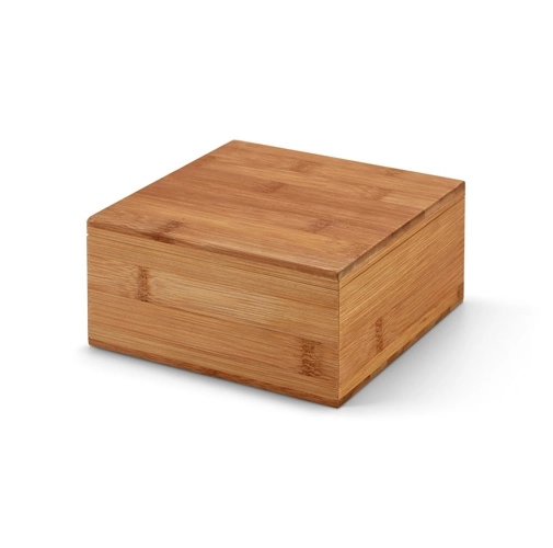 natural ARNICA. Caja de té de bambú con 4 compartimentos y cierre magnético