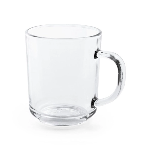 transparente SOFFY. Taza de vidrio de 230 mL