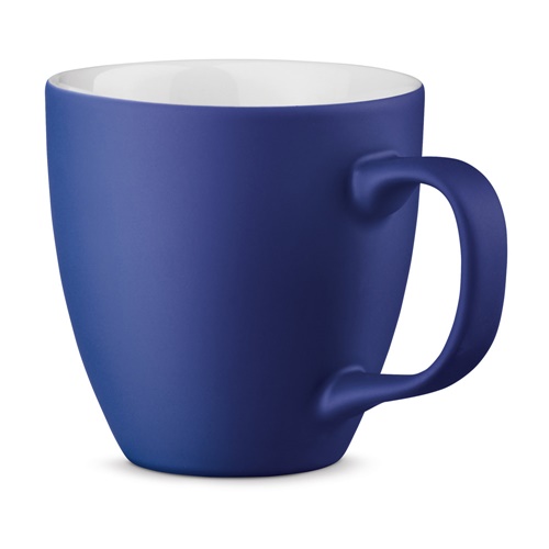 azul royal PANTHONY MAT. Taza de porcelana de 450 mL