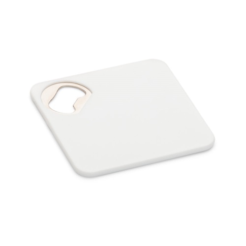 white FUNFAYE. Posavasos de ABS con abrebotellas