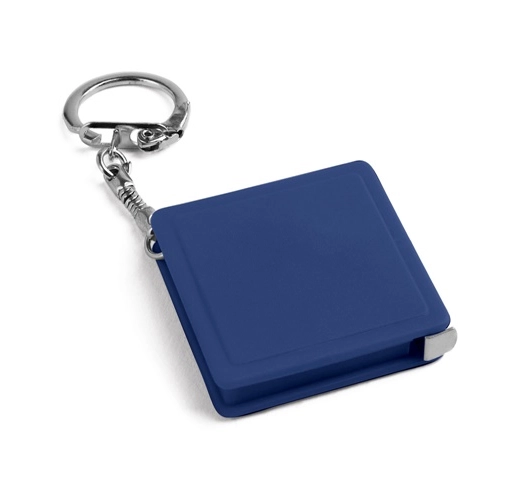 blue ASHLEY. Llavero con cinta métrica