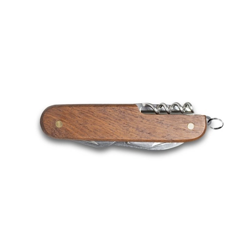 natural BELPIANO. Navaja multifunción en acero inoxidable y madera