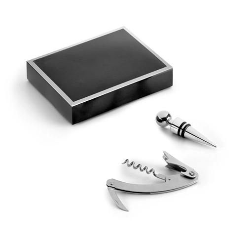 BARREL. Set de vino de zinc y acero inoxidable