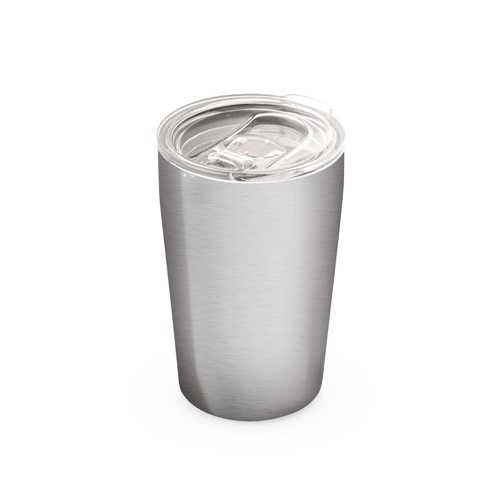 cromado satinado SLIDER. Vaso de viaje de 380 mL