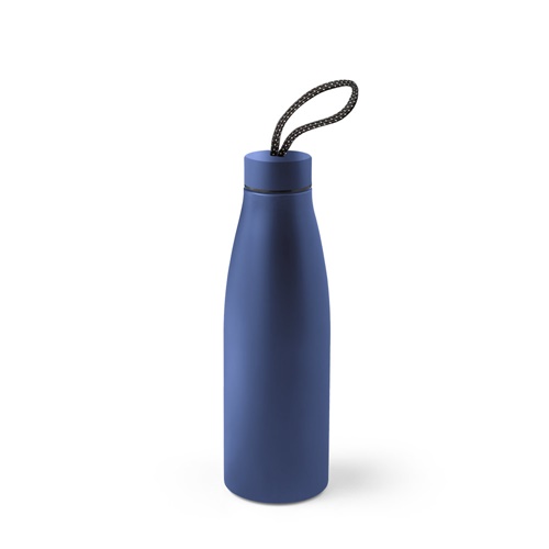 azul marino MORGAN. Botella en acero inoxidable 90% reciclado 710 mL