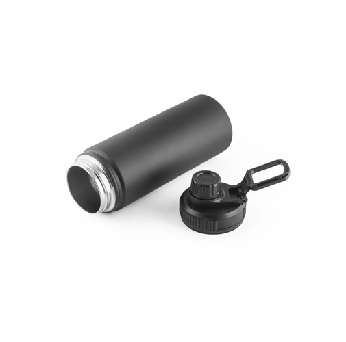 black FEDERER. Botella en acero inoxidable 90% reciclado 570 mL