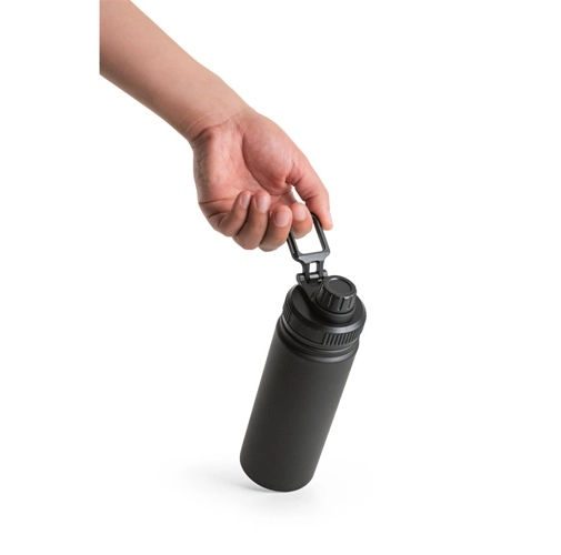 black FEDERER. Botella en acero inoxidable 90% reciclado 570 mL