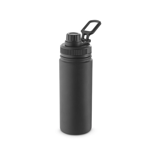 black FEDERER. Botella en acero inoxidable 90% reciclado 570 mL