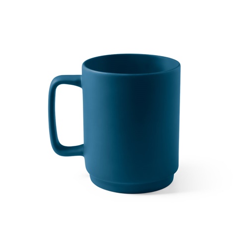 blue MIGHTY. Taza de cerámica con cuerpo cilíndrico 330 mL