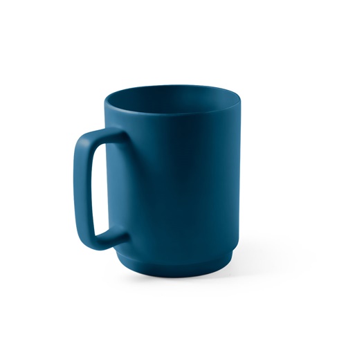 blue MIGHTY. Taza de cerámica con cuerpo cilíndrico 330 mL