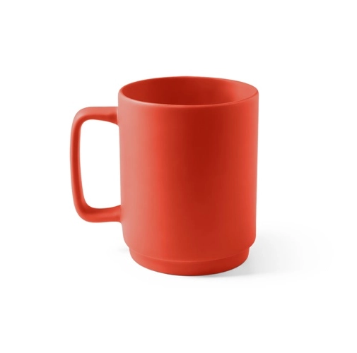 MIGHTY. Taza de cerámica con cuerpo cilíndrico 330 mL