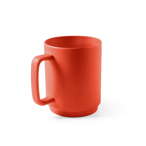 red MIGHTY. Taza de cerámica con cuerpo cilíndrico 330 mL