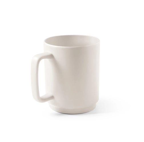 MIGHTY. Taza de cerámica con cuerpo cilíndrico 330 mL