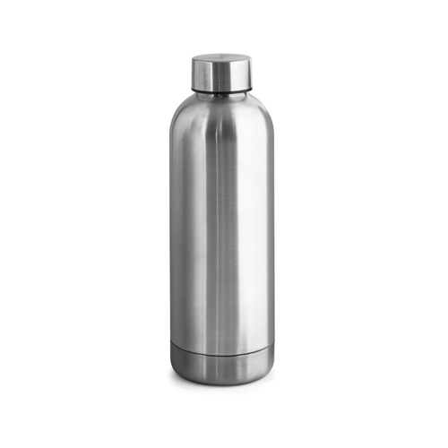 cromado satinado ODIN METTALIC. Botella en acero inoxidable 90% reciclado 550 mL