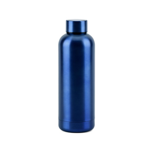 azul marino ODIN METTALIC. Botella en acero inoxidable 90% reciclado 550 mL