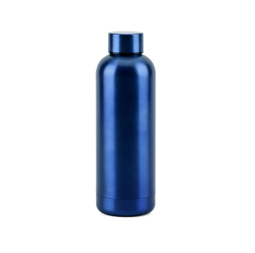 azul marino ODIN METTALIC. Botella en acero inoxidable 90% reciclado 550 mL