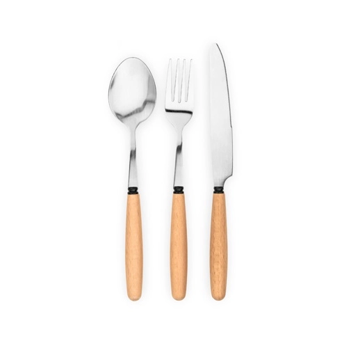 natural BOULUD. Juego de 3 piezas en madera de acacia