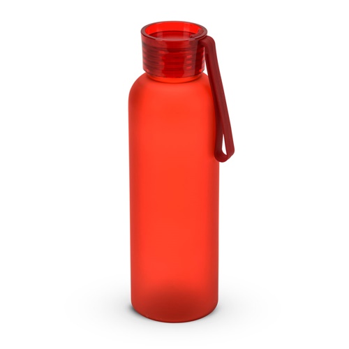 red RIO rPET. Botella de PET reciclado (100% rPET) con acabado mate 600 ml