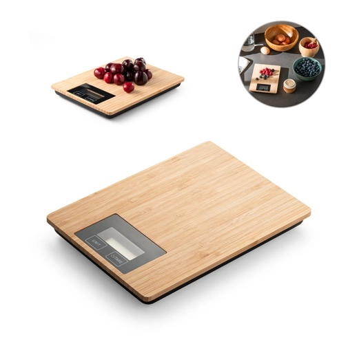 HEISENBERG. Balanza de cocina digital de bambú
