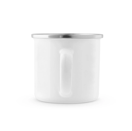 white GOTZE SUB. Taza esmaltada para sublimación 350 mL