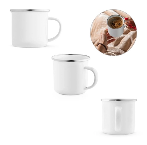 GOTZE SUB. Taza esmaltada para sublimación 350 mL