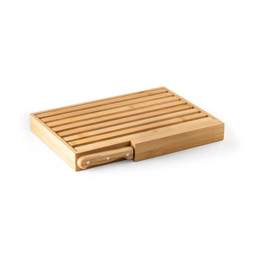 natural PASSARD. Tabla de pan en bambú con cuchillo de acero inoxidable