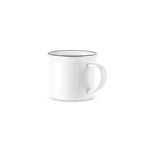 white SELDEN. Taza de cerámica para sublimación 280 ml