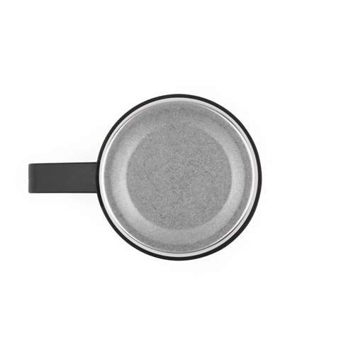 black COMANECI. Botella de acero inoxidable de doble pared (90% reciclado) con acabado mate 490 mL