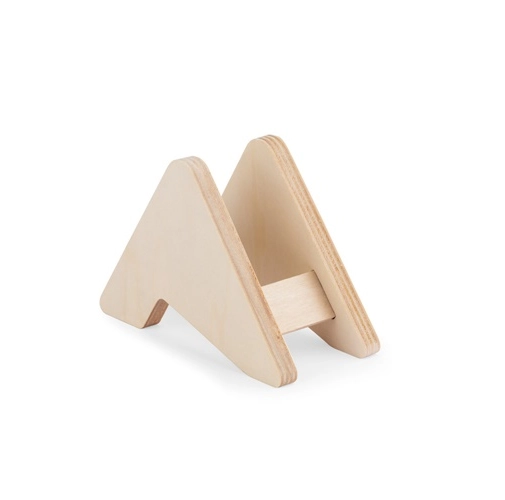 PLYCORK. Soporte de madera contrachapada con 6 posavasos de corcho