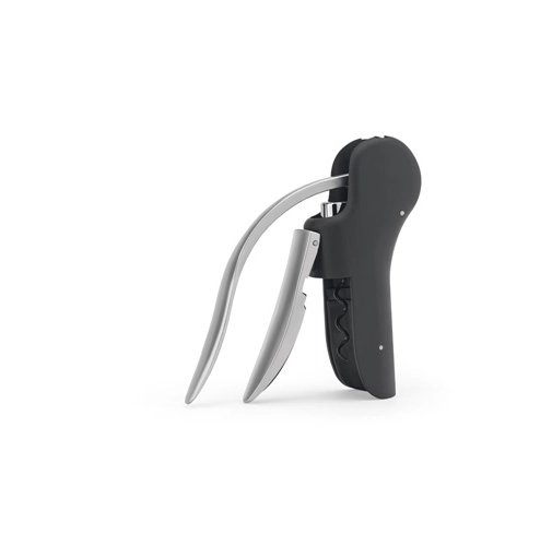 black LAGREIN. Sacacorchos de ABS y zinc con palanca automática para facilitar la apertura