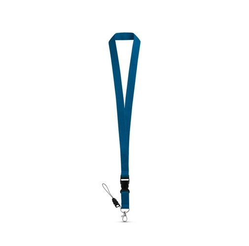 ANQUETIL. Lanyard de poliéster con mosquetón metálico
