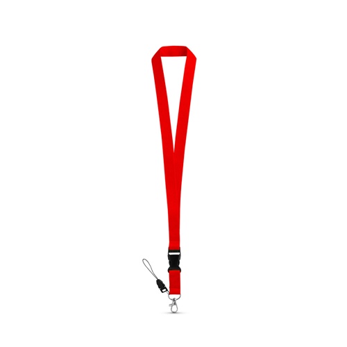 red ANQUETIL. Lanyard de poliéster con mosquetón metálico