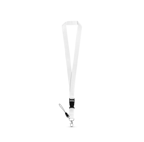 ANQUETIL. Lanyard de poliéster con mosquetón metálico