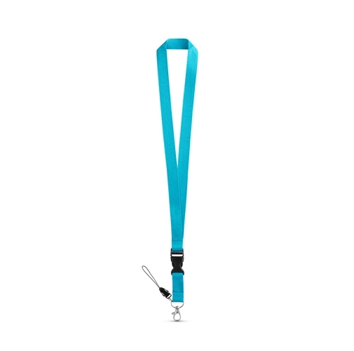 ANQUETIL. Lanyard de poliéster con mosquetón metálico