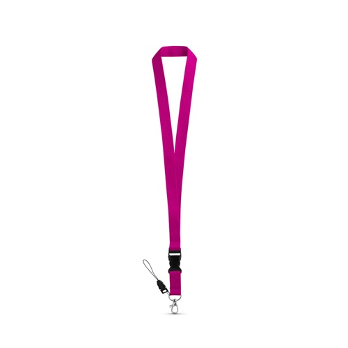 purple ANQUETIL. Lanyard de poliéster con mosquetón metálico