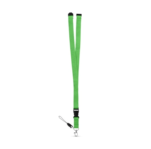 verde claro MURRAY. Lanyard de poliéster con mosquetón metálico