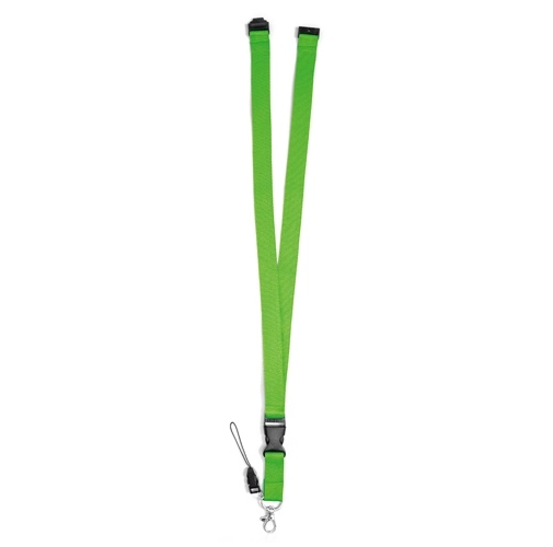 verde claro MURRAY. Lanyard de poliéster con mosquetón metálico
