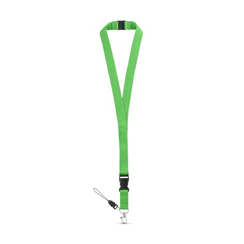 verde claro MURRAY. Lanyard de poliéster con mosquetón metálico