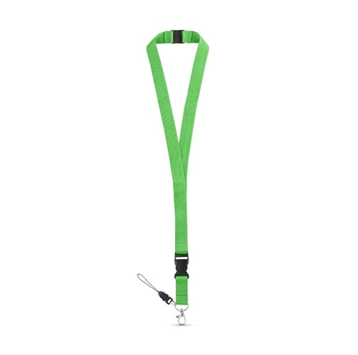 verde claro MURRAY. Lanyard de poliéster con mosquetón metálico