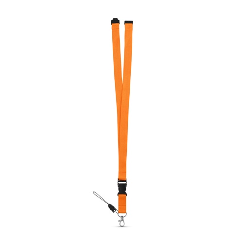 orange MURRAY. Lanyard de poliéster con mosquetón metálico