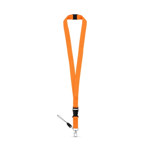 orange MURRAY. Lanyard de poliéster con mosquetón metálico