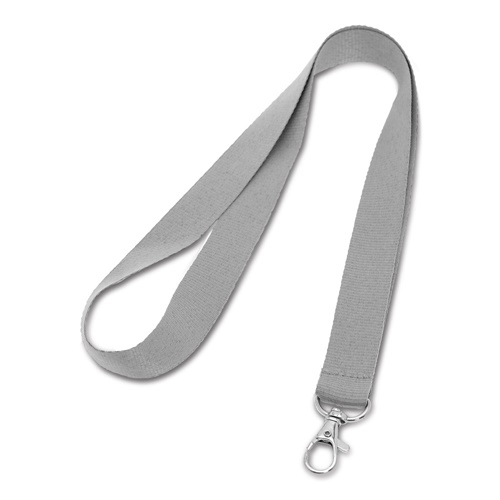 gris claro LARIAT. Lanyard de poliéster