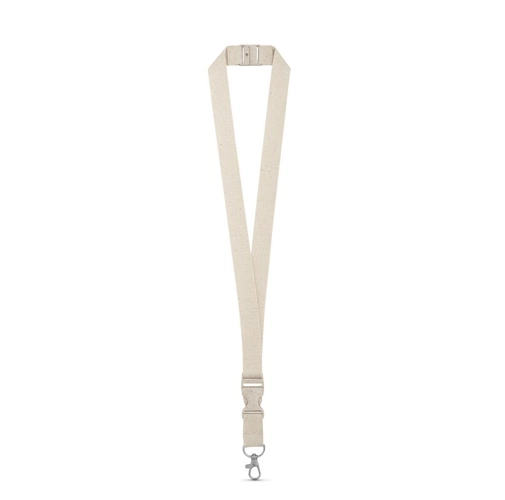 BALLINA. Lanyard de algodón 100% con mosquetón de metal