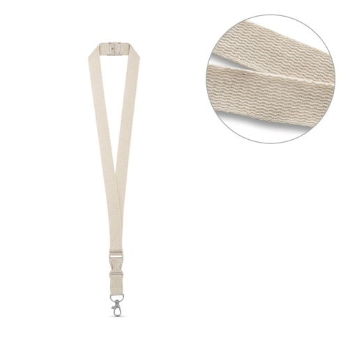 BALLINA. Lanyard de algodón 100% con mosquetón de metal