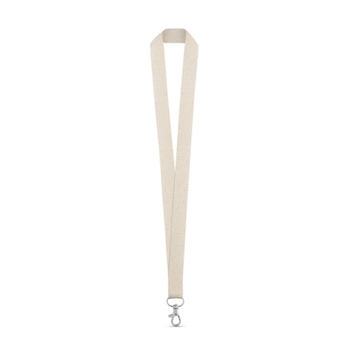 natural claro HEATHROW. Lanyard de algodón 100%