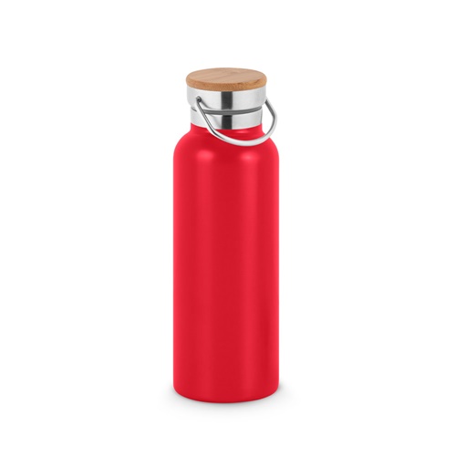 red RAGNAR. Botella de acero inoxidable (36% reciclado) con doble cuerpo 570 mL
